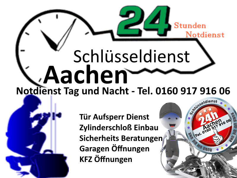 Schlüsseldienst Aachen zum Notdienst Festpreis Tag und Nacht